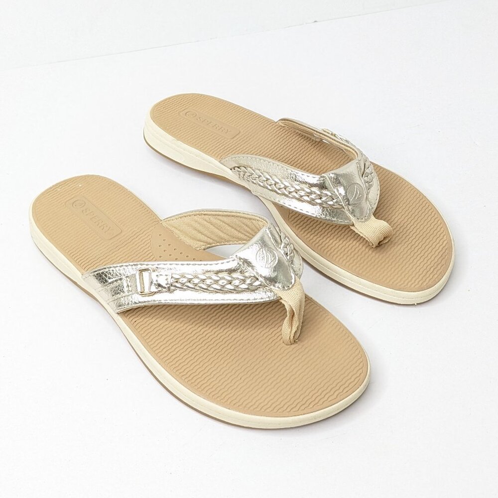 Sperry Top Sider Ruby Thong Sandals, Gold Metallic, Women's 6